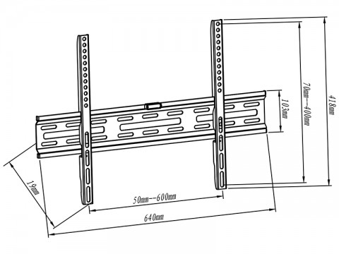 Laikiklis TV 30-65", 40kg Blow WS106